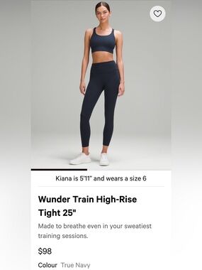 lululemon athletica Navy Blue High-Rise Leggings
